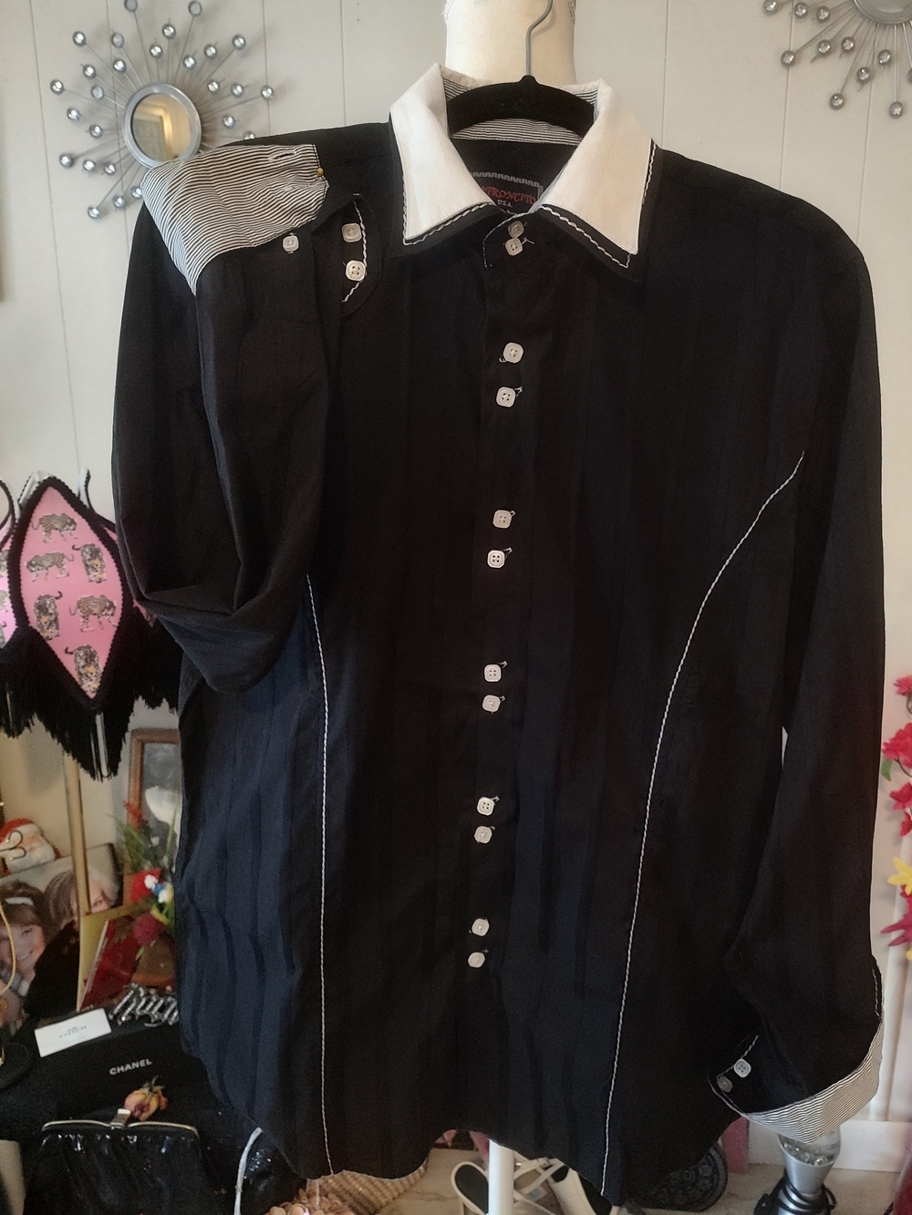 PATRONCITO Western Tuxedo Shirt SZ M
